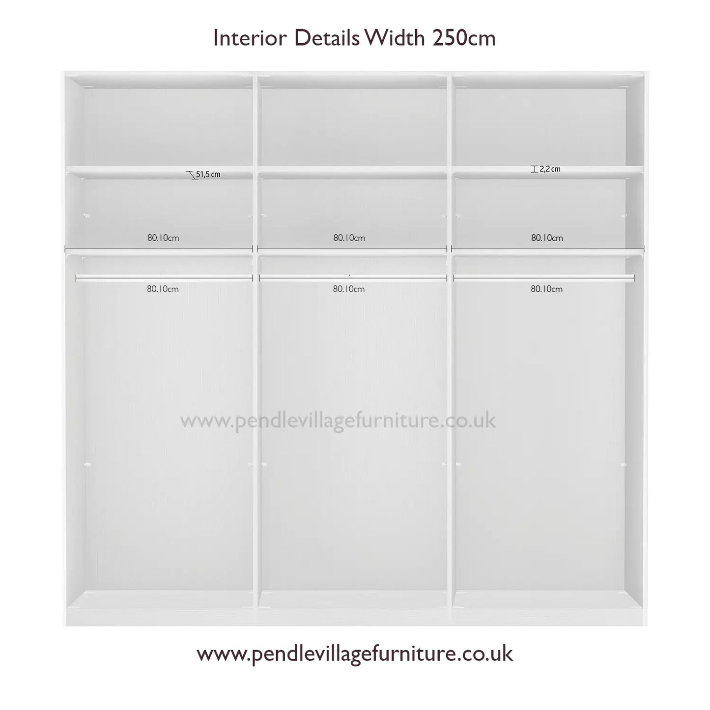 Tulsa 3 Door Decor Champagne Sliding Door Wardrobe with Oak Decking