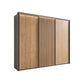 Tulsa Graphite Sliding Door Wardrobe with Bianco Oak Doors & Slats
