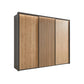 Tulsa Graphite Sliding Door Wardrobe with Bianco Oak Doors & Slats