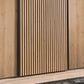 Tulsa Graphite Sliding Door Wardrobe with Bianco Oak Doors & Slats
