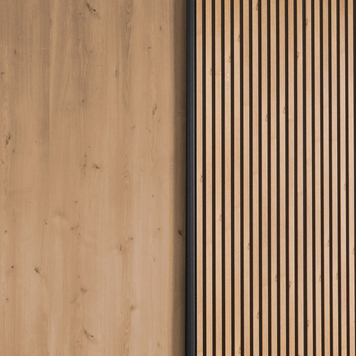 Tulsa Graphite Sliding Door Wardrobe with Bianco Oak Doors & Slats