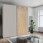 Tulsa Champagne 2 Door Sliding Wardrobe 