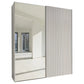 Tulsa Champagne Double Sliding Door Wardrobe with Mirror 