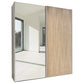 Tulsa Champagne Double Sliding Door Wardrobe with Mirror 