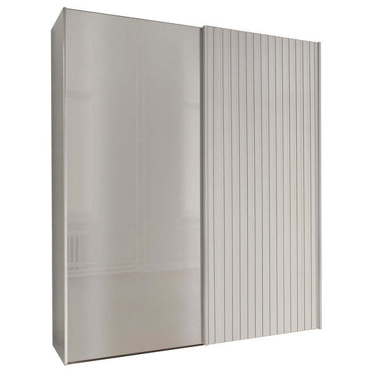 Tulsa Champagne Glass Double Sliding Wardrobe