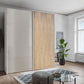 Tulsa Champagne Glass Double Sliding Wardrobe 
