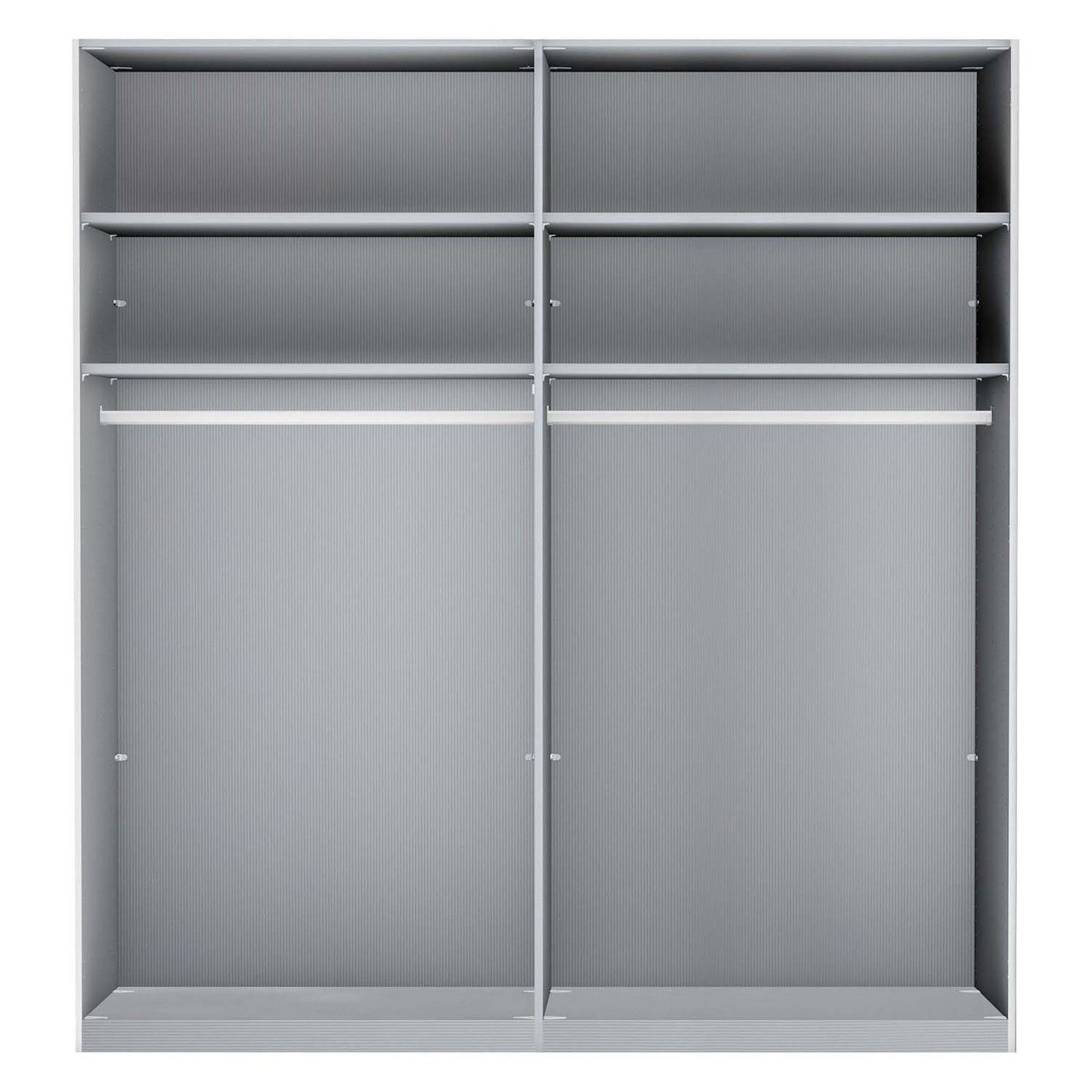 Tulsa White Glass Graphite Carcase Sliding Wardrobe 
