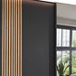 Tulsa 3 Door Graphite Sliding Door Wardrobe with Oak Decking and Mirror 