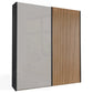 Tulsa White Glass Graphite Carcase Sliding Wardrobe 