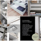 Vilmar Pebble Grey Glass 3 Door Sliding Wardrobe 