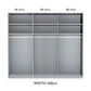 Tulsa 3 Door Graphite Sliding Door Wardrobe with Oak Decking - Free Assembly