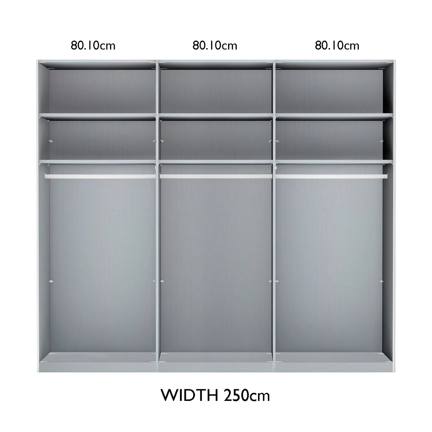 Tulsa 3 Door Graphite Sliding Door Wardrobe with Oak Decking - Free Assembly