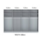 Tulsa Graphite Large 3 Door Wardrobe With Mirror and Decking Door