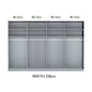 Tulsa 3 Door Graphite Sliding Door Wardrobe with Oak Decking - Free Assembly