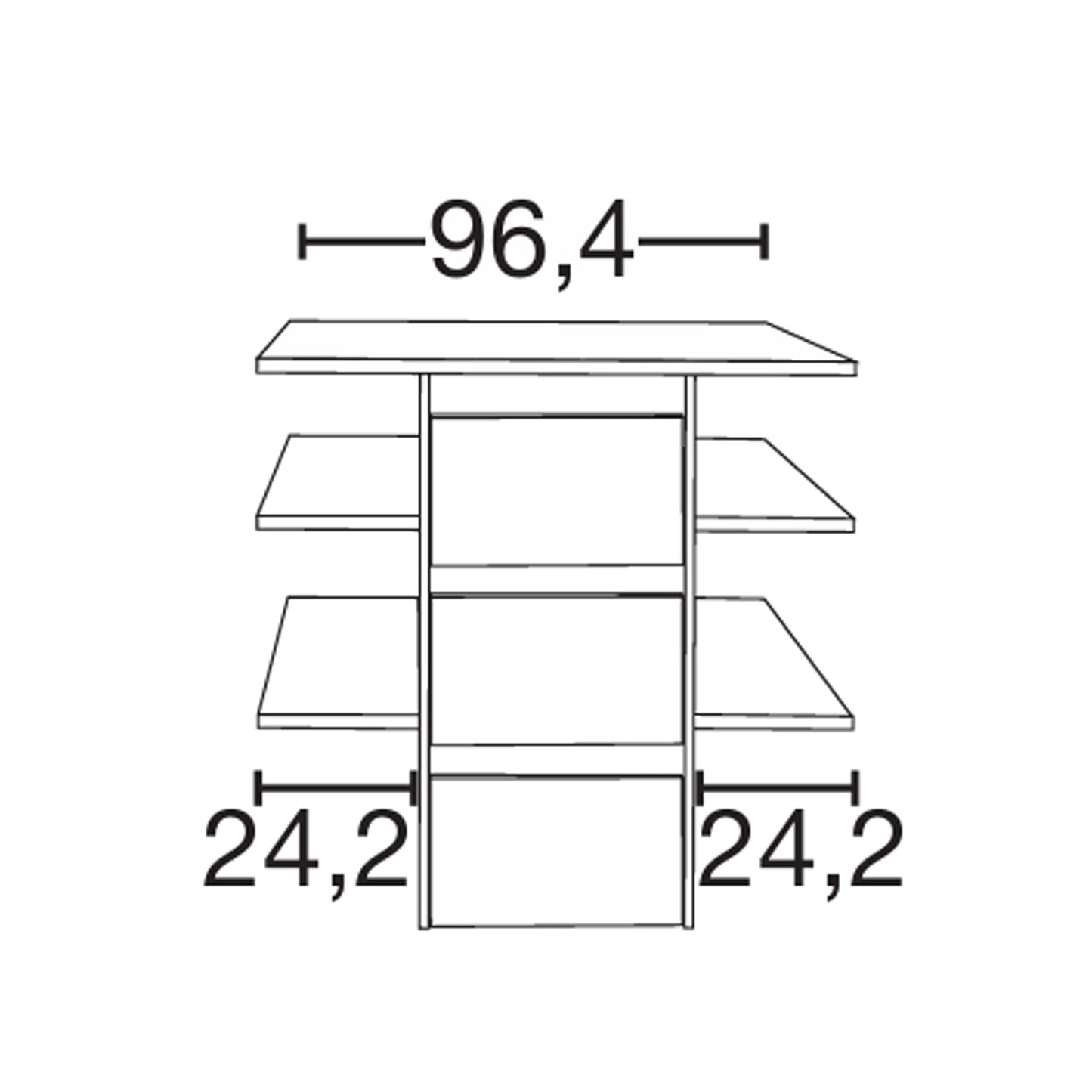 VIP Interior Drawer Insert For Wiemann Wardrobes - 3 Drawers - 96.4cm