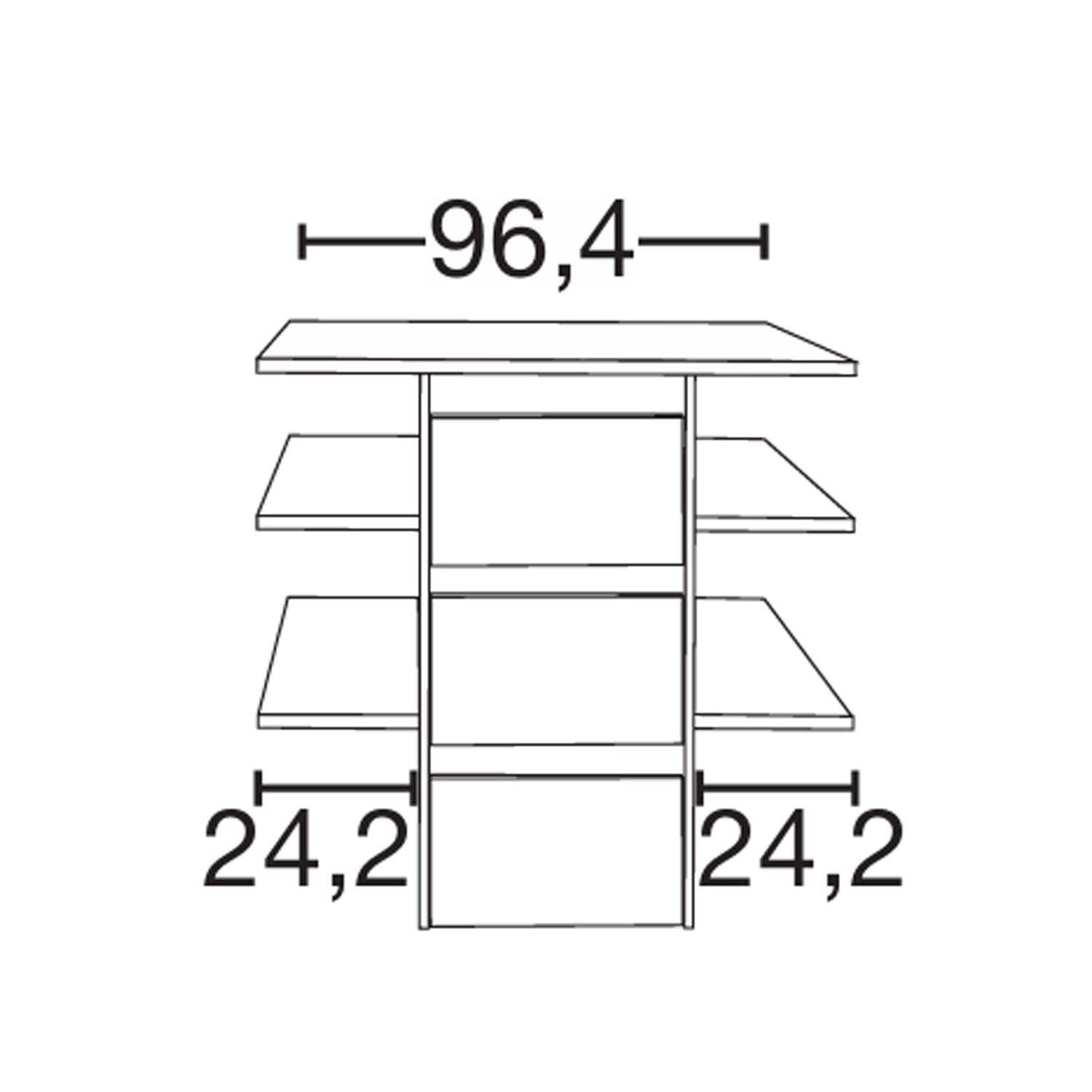 VIP Interior Drawer Insert For Wiemann Wardrobes - 3 Drawers - 96.4cm