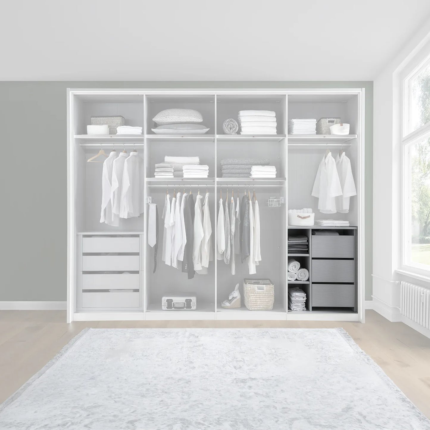 VIP Interior Drawer Insert For Wiemann Wardrobes - 3 Drawers -  Styled in a Bedroom