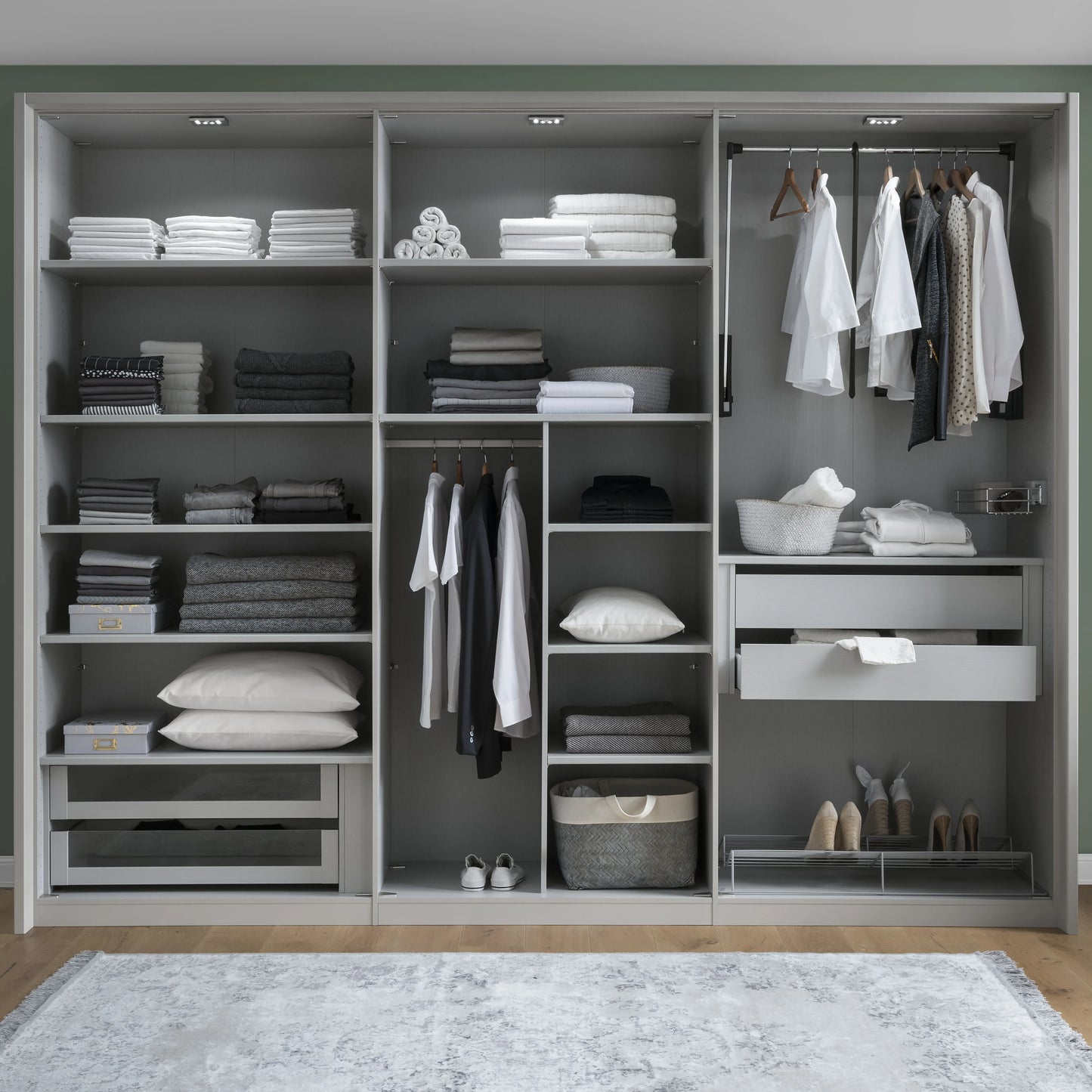 VIP Interior Drawer Insert Stackable For Wiemann Wardrobes - 2 Drawers -  Styled in a Bedroom