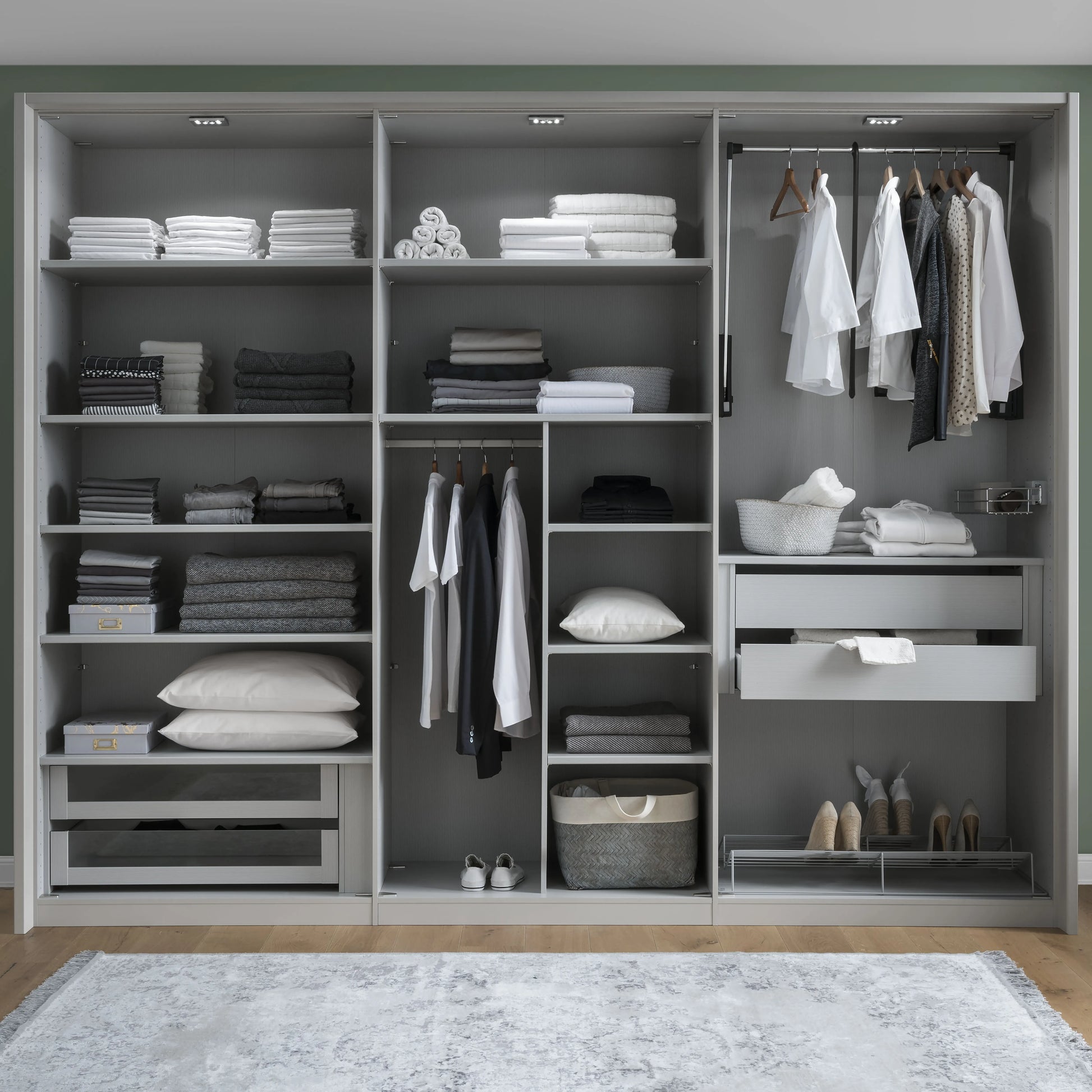 VIP Interior Drawer Insert Stackable For Wiemann Wardrobes - 2 Drawers -  Styled in a Bedroom