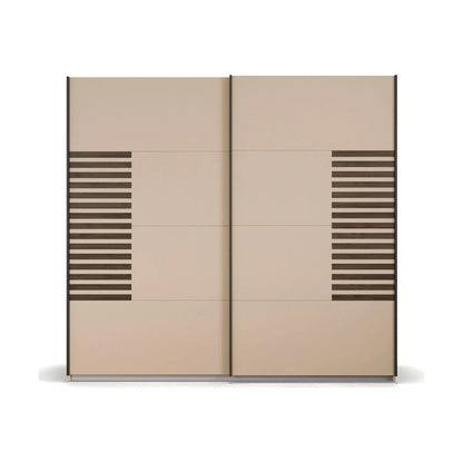 Vestro Champagne Decor Sliding Door Wardrobe - Front view