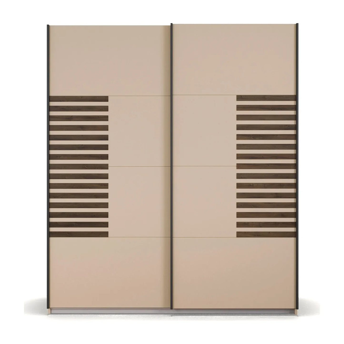 Vestro Champagne Sliding Door Wardrobe - W181cm - Front view