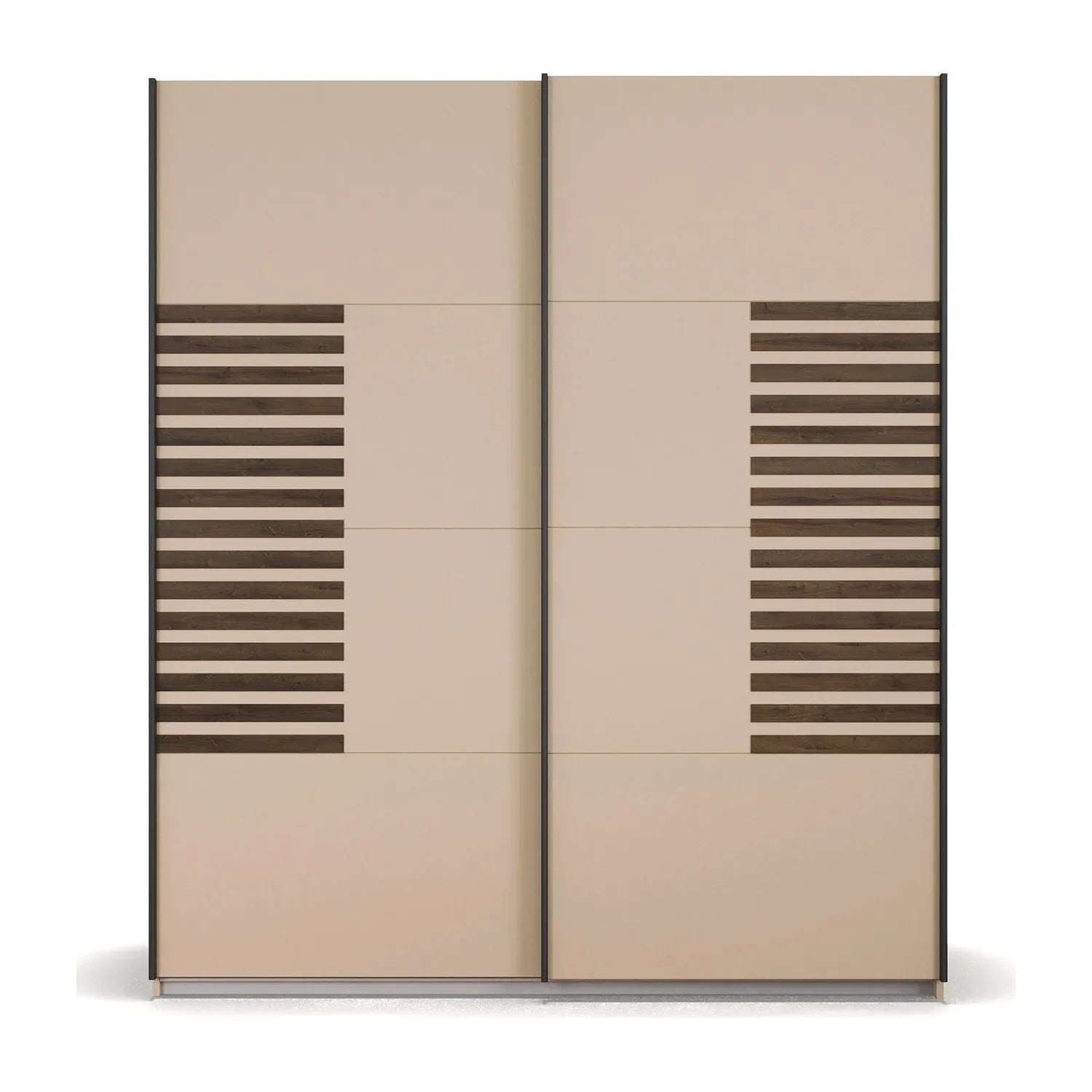 Vestro Champagne Sliding Door Wardrobe - W181cm - Front view