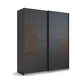 Vestro Metallic Grey Sliding Door Wardrobe - W181cm