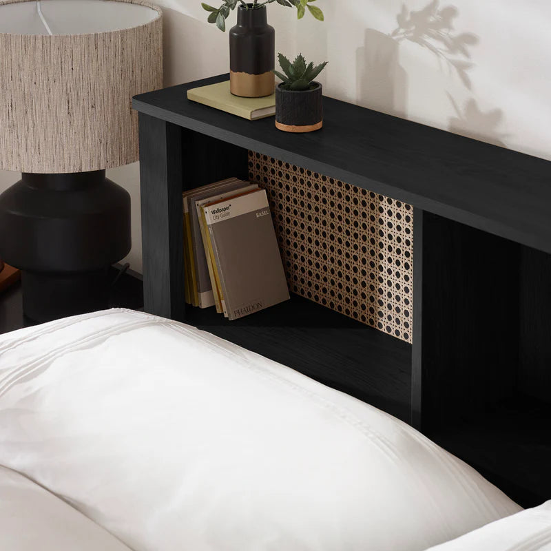 Victory Black 135cm Double Bookcase Bed - Close view