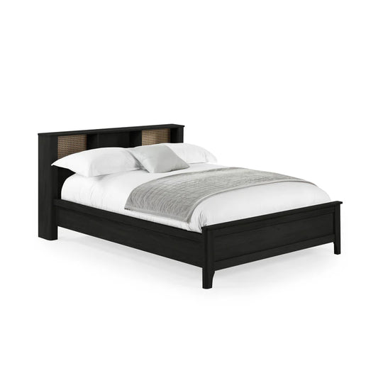 Victory Black 150cm Kingsize Bookcase Bed