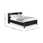 Victory Black 150cm Kingsize Bookcase Bed - Dimensions