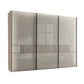 Vilmar Pebble Grey Glass 3 Door Sliding Wardrobe 