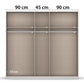 Rauch 226cm Wardrobe with dimensions labeled on a white background