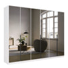 Vista Grey Mirror Front Hinged 6 Door Wardrobe W271cm