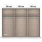 Rauch 271cm Wardrobe, internal compartment each 90 cm wide, on a white background.