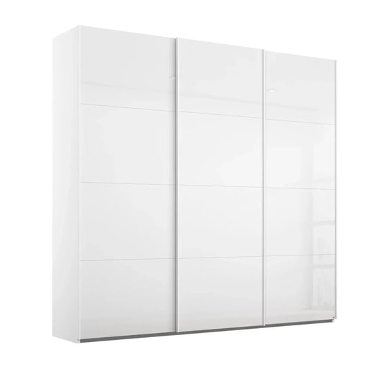Rauch Forms 3 Door Sliding White Glass Wardrobe