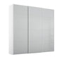 Rauch Forms Silk Grey Glass Triple Sliding Wardrobe - Side Angle view