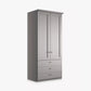 Wiemann Marlo 2 Door 3 Drawer Wardrobe in Pebble Grey