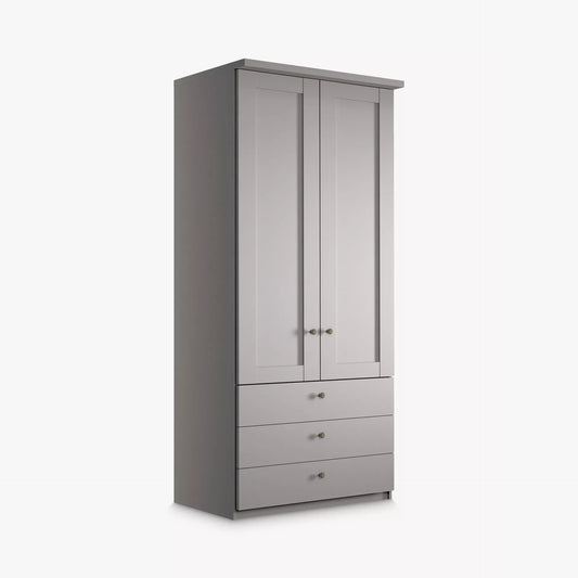 Wiemann Marlo 2 Door 3 Drawer Wardrobe in Pebble Grey