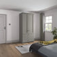 Cottage Style Wiemann Marlo 2 Door 3 Drawer Wardrobe in Pebble Grey