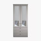 Wiemann Marlo 2 Door 3 Drawer Wardrobe in Pebble Grey with Mirrors