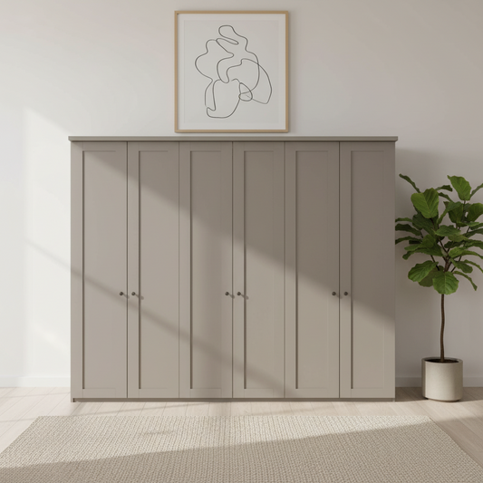 Marlo 6 Door Hinged Wardrobe 300cm