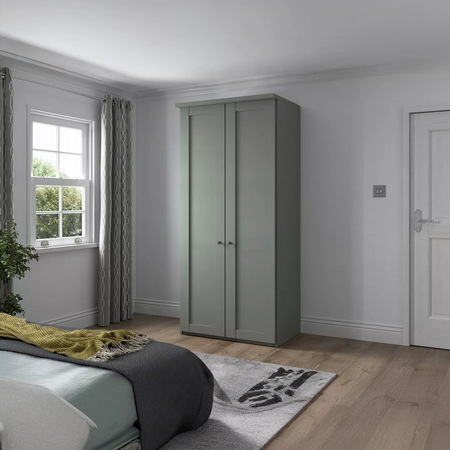 Marlo 2 Door Hinged Wardrobe 100cm