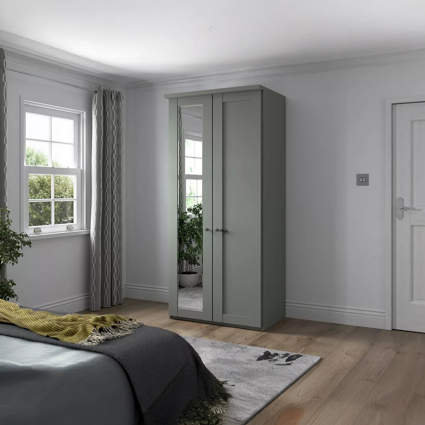 Marlo 2 Door Hinged Wardrobe 100cm
