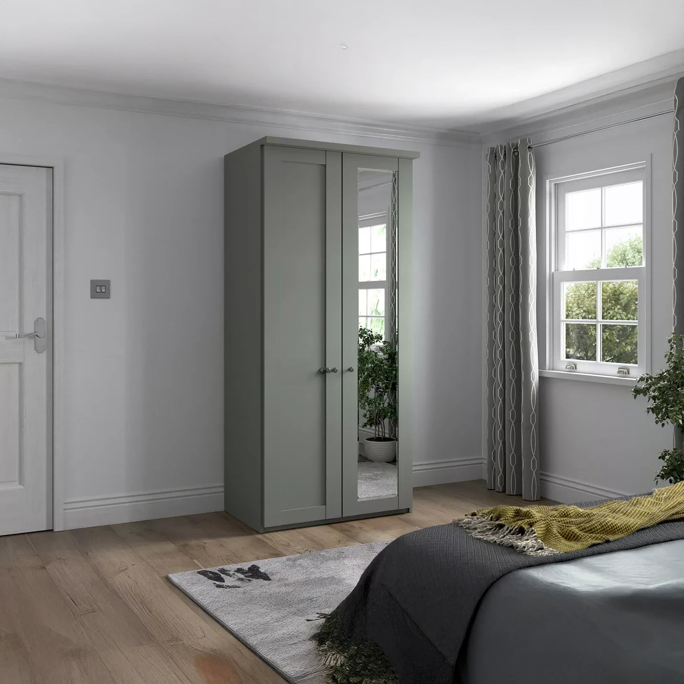 Marlo 2 Door Hinged Wardrobe 100cm