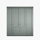 Wiemann Marlo Sage Green 4 Door Wardrobe with 3 Drawers