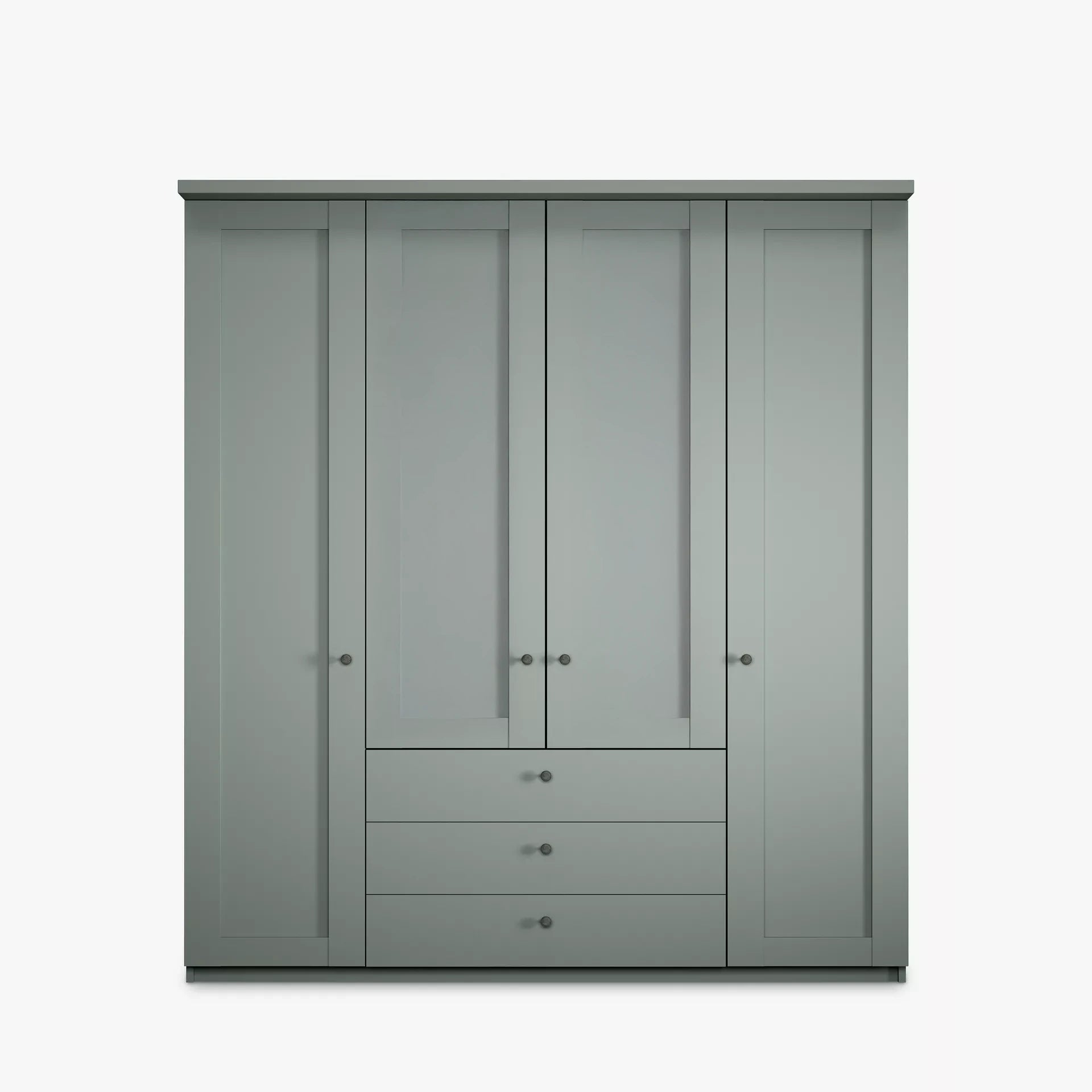 Wiemann Marlo Sage Green 4 Door Wardrobe with 3 Drawers