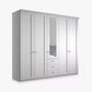Wiemann White Hinged Door Wardrobe with Mirror and 3 Drawers