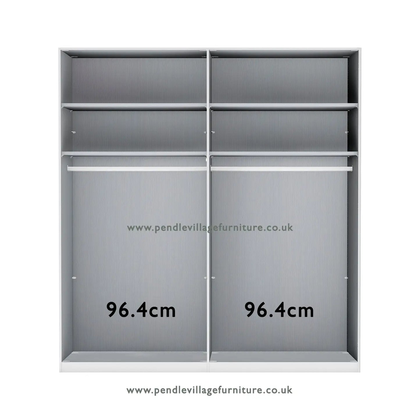 Zenith 200cm 4 Door Hinged Mocca Oak Mirrored Wardrobe 
