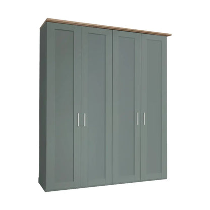 Kempton Sage Green 4 Door Hinged Wardrobe
