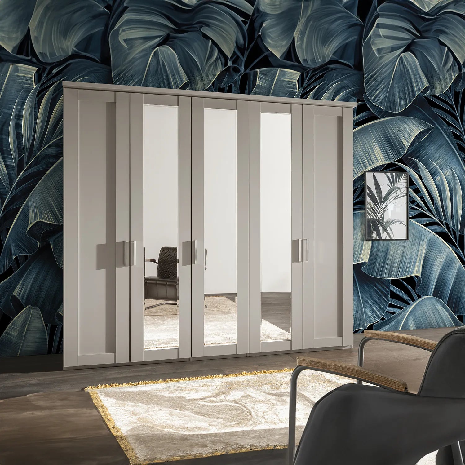 Kempton 5 Door Hinged Wardrobe - W250cm 